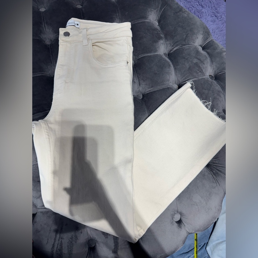 Zara Women's Cream Jeans